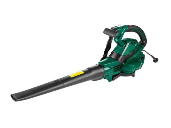 Soplador eléctrico con función de aspirado y triturado para jardín.